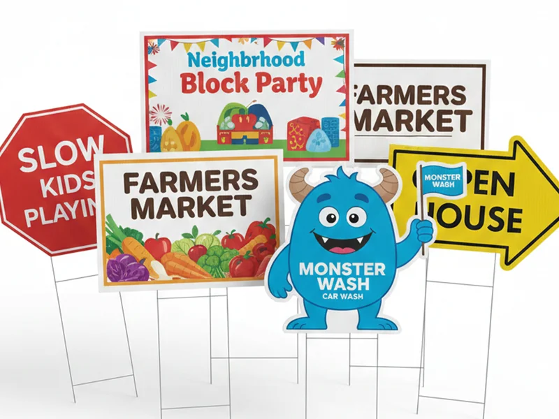 Die-Cut Yard Signs (One Side)